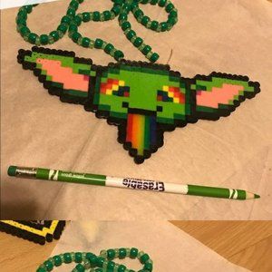 Baby yoda perler bead necklace
